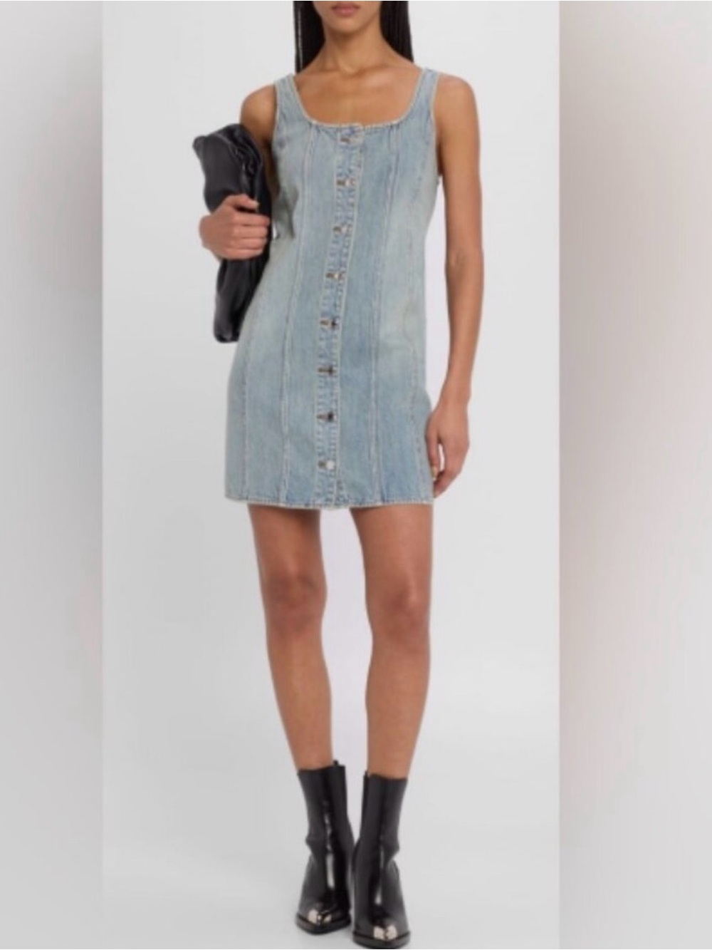 rag and bone Laney Denim Tank Dress Featherweight